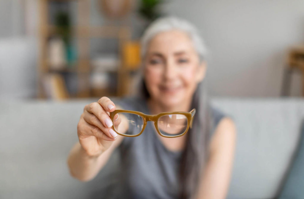 A senior female with macular degeneration overtime her vision becomes blurry.